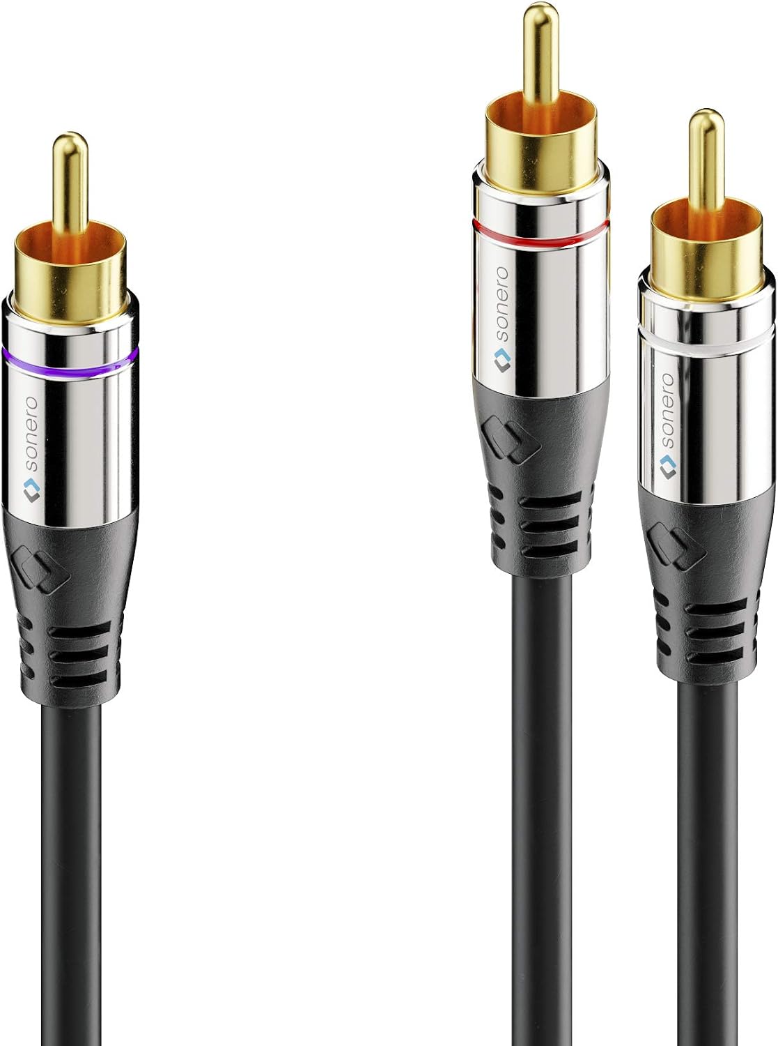 Thumbnail 1 de Sonero Premium 7,50m Cinch Kabel 1x Cinch auf 2x Cinch – Schwarz