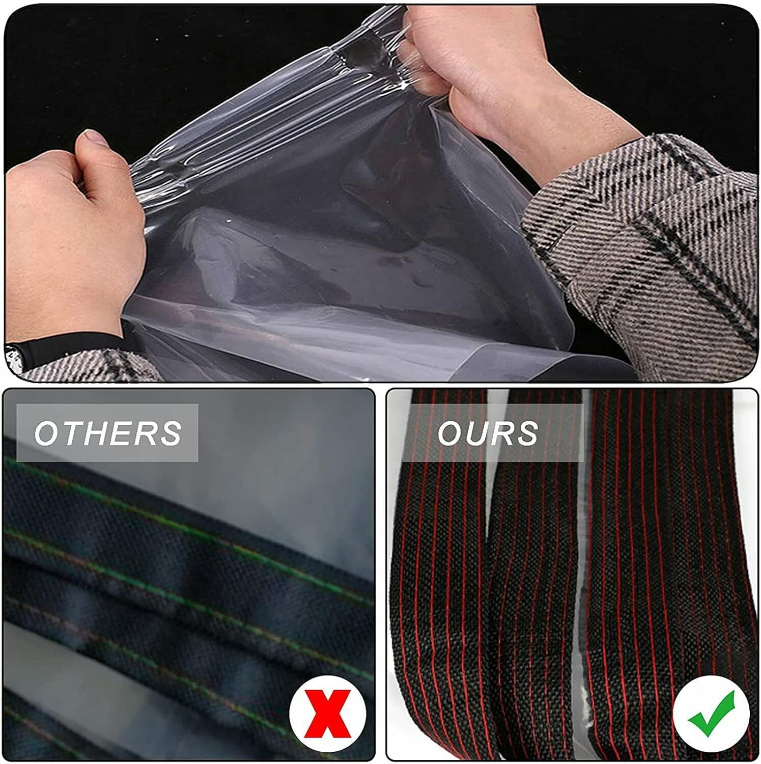 Thumbnail 6 de 2x5m wasserdicht transparente Plane mit Ösen – Abdeckplane / Tarp mit Planenspanner-set