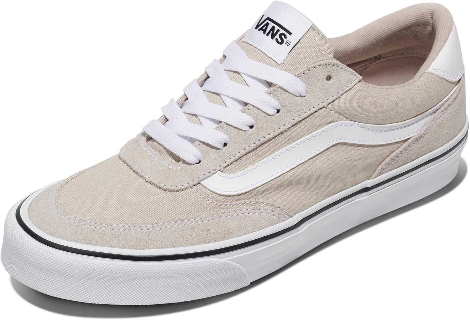 Detalle 2 de Vans Brooklyn Suede Trainers Black/White