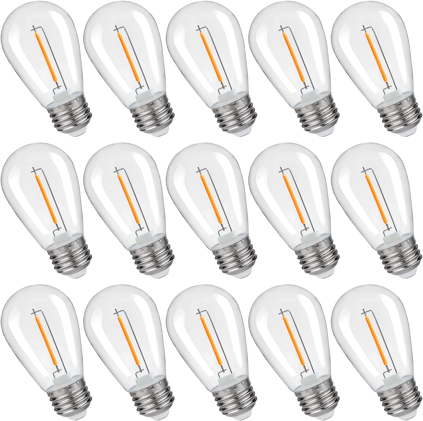Detalle de Austin Coast S14 LED Bulbs, 1W Warm White 2200K, E26, 15-Pack