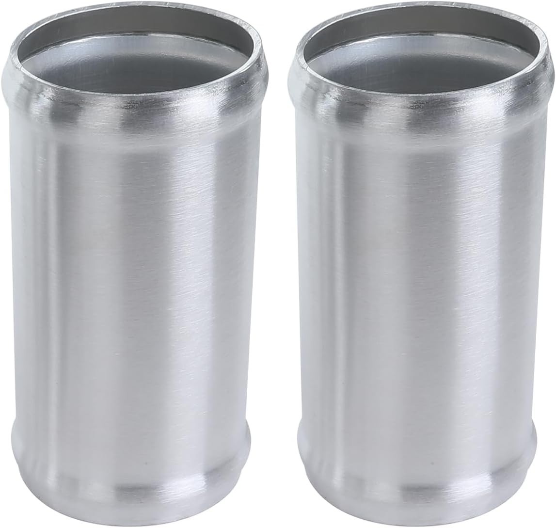 Detalle de AC PERFORMANCE 2.75" (70mm) OD Aluminum Alloy Hose Joiner Silicone Pipe Connector Bead – 4" Length, Pack of 2