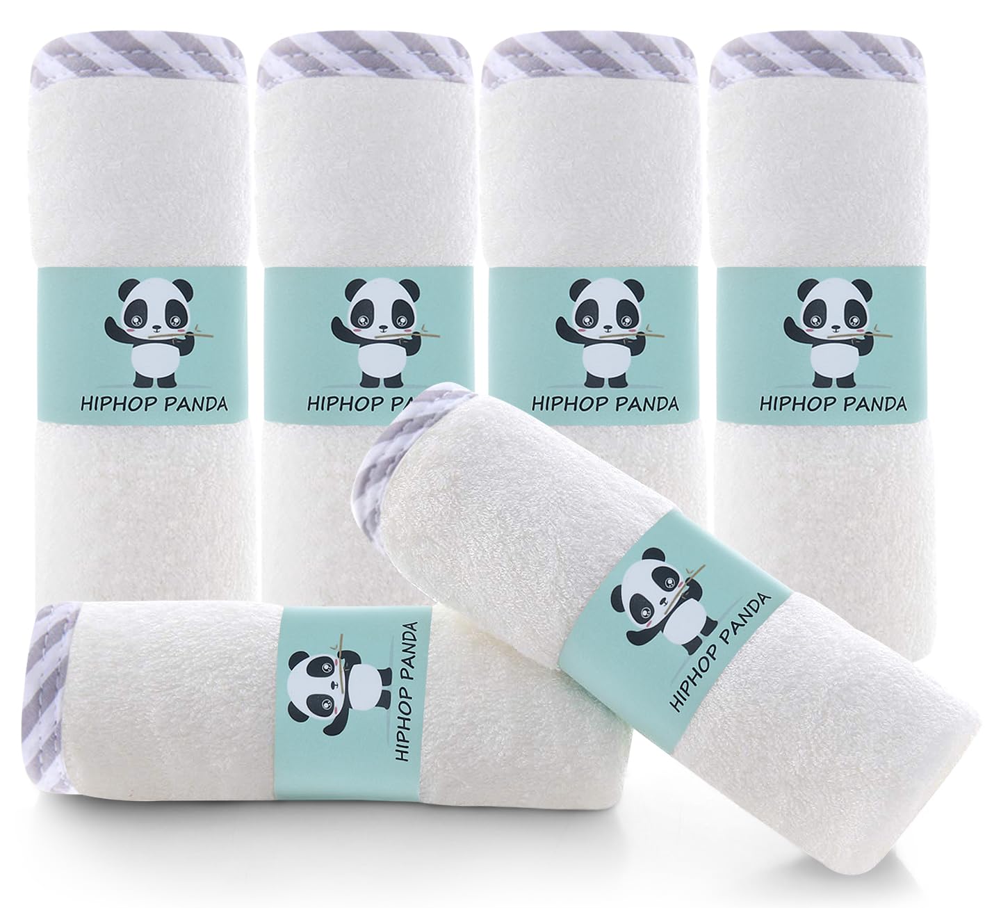 Detalle de HIPHOP PANDA Baby Washcloths, Bamboo Rayon