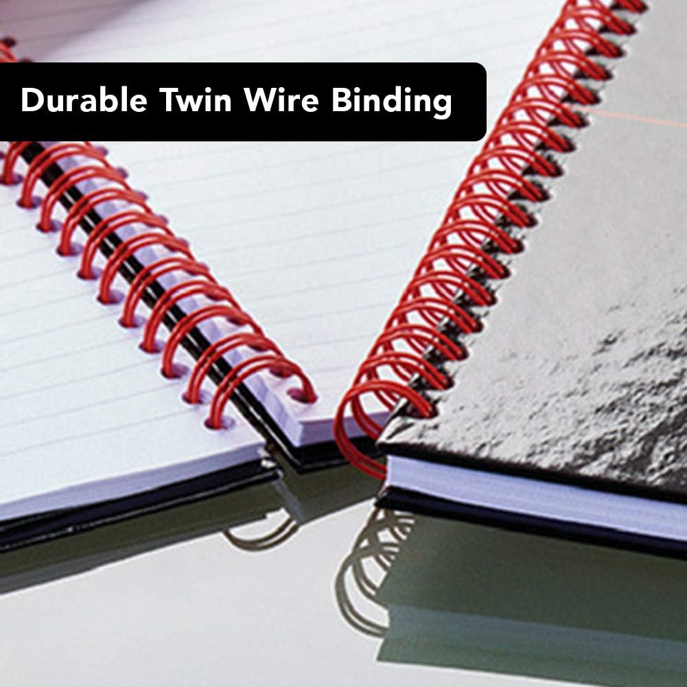 Detalle de Black n' Red Oxford A4 Notebook (Pack of 3) – Glossy hardback, wirebound ruled pages