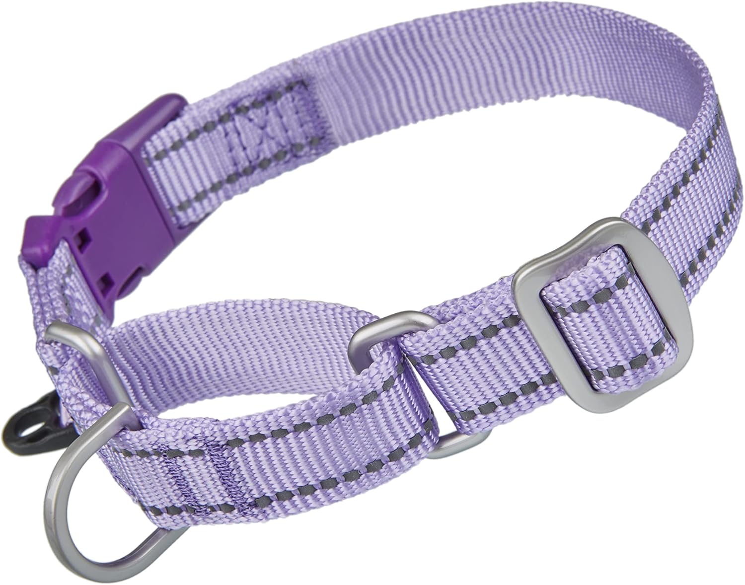 Thumbnail 4 de Petiry martingale dog collar with quick release buckle (floral nylon) – Tightens when pulled for small to medium dogs, Pinkflora, Medium