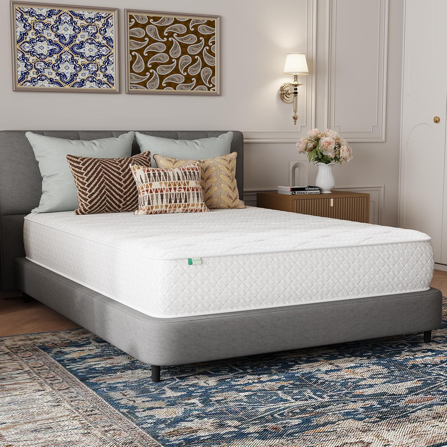 Detalle de Novilla 3FT Single Mattress: Hybrid Pocket Sprung Mattress in a Box (90x190x20cm)
