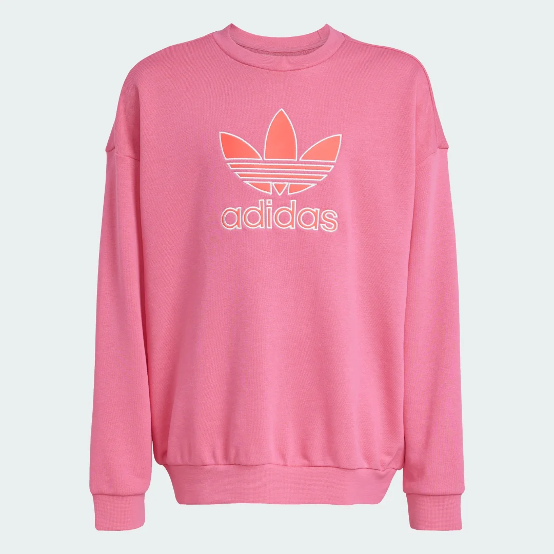 Detalle 2 de Sudadera cuello redondo Trefoil (Adolescentes) – Adidas Rosa