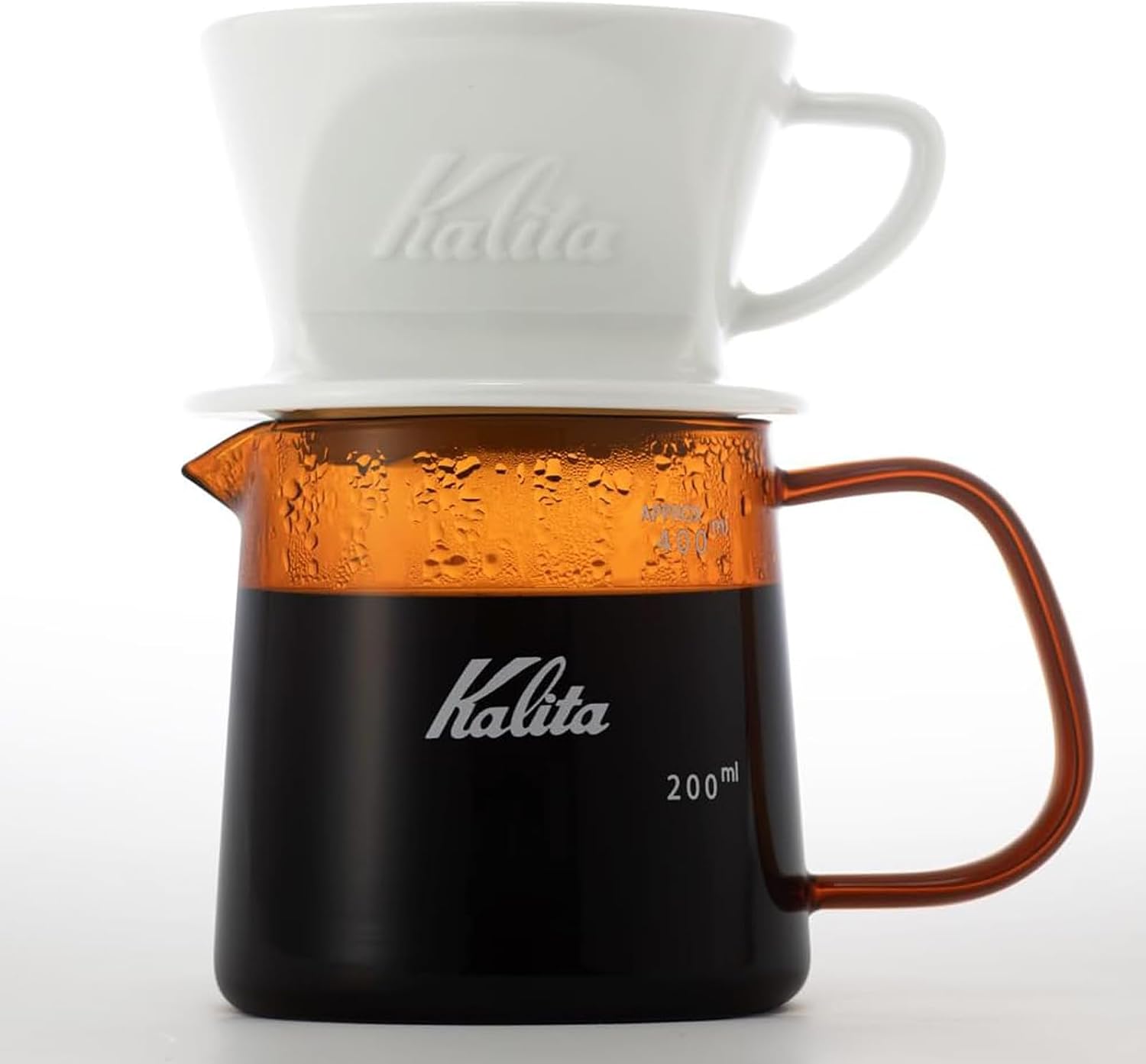 Detalle de カリタ Kalita 31293 コーヒーサーバー 400ml アンバー 耐熱ガラス・電子レンジ対応