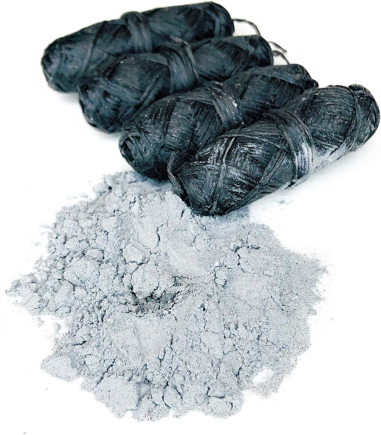 Detalle de Vegan Biodegradable Bamboo Charcoal Dental Floss Refill Pack (4 x 30M) with Peppermint, Eco-Friendly