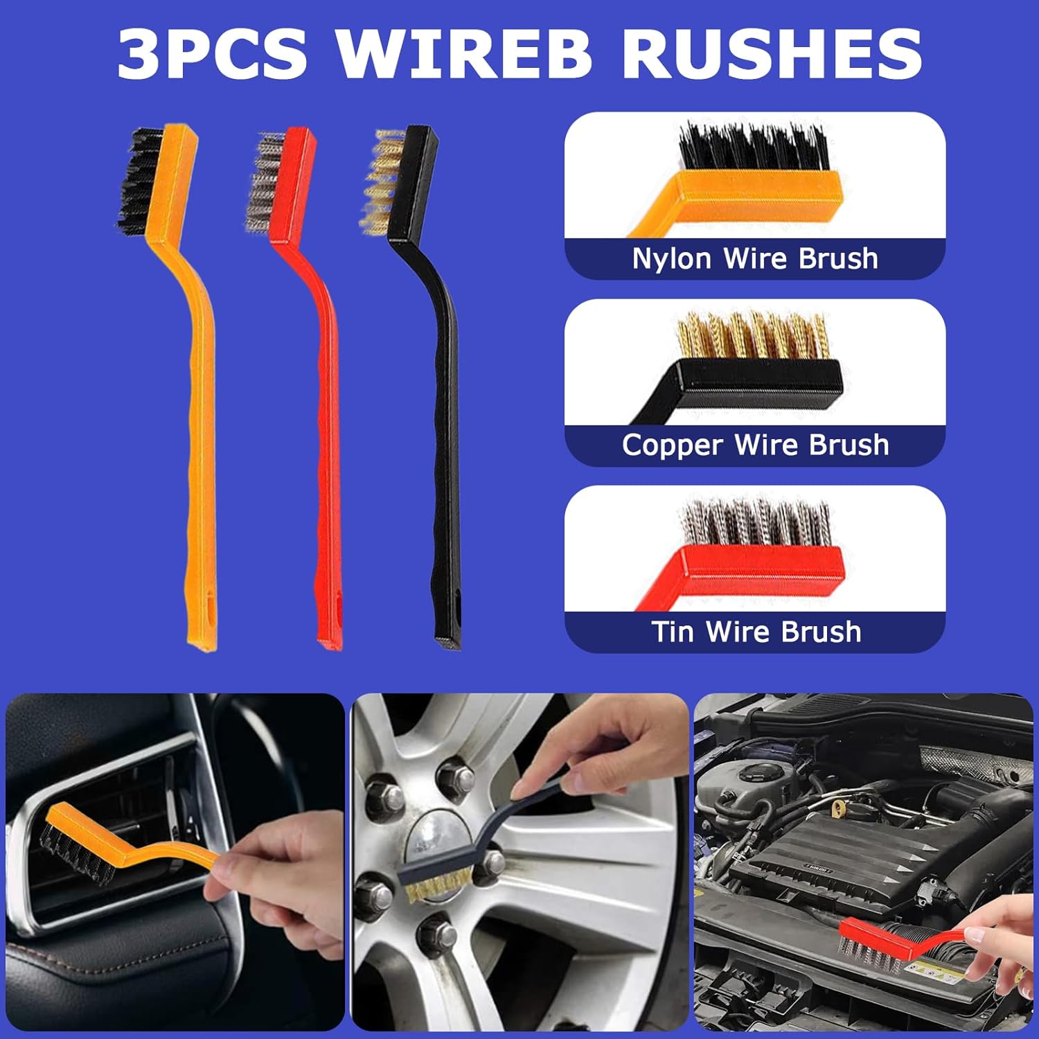 Detalle 2 de SENLINLIN 18-Piece Car Wash Cleaning Kit – Interior & Exterior Detailing Brush Set