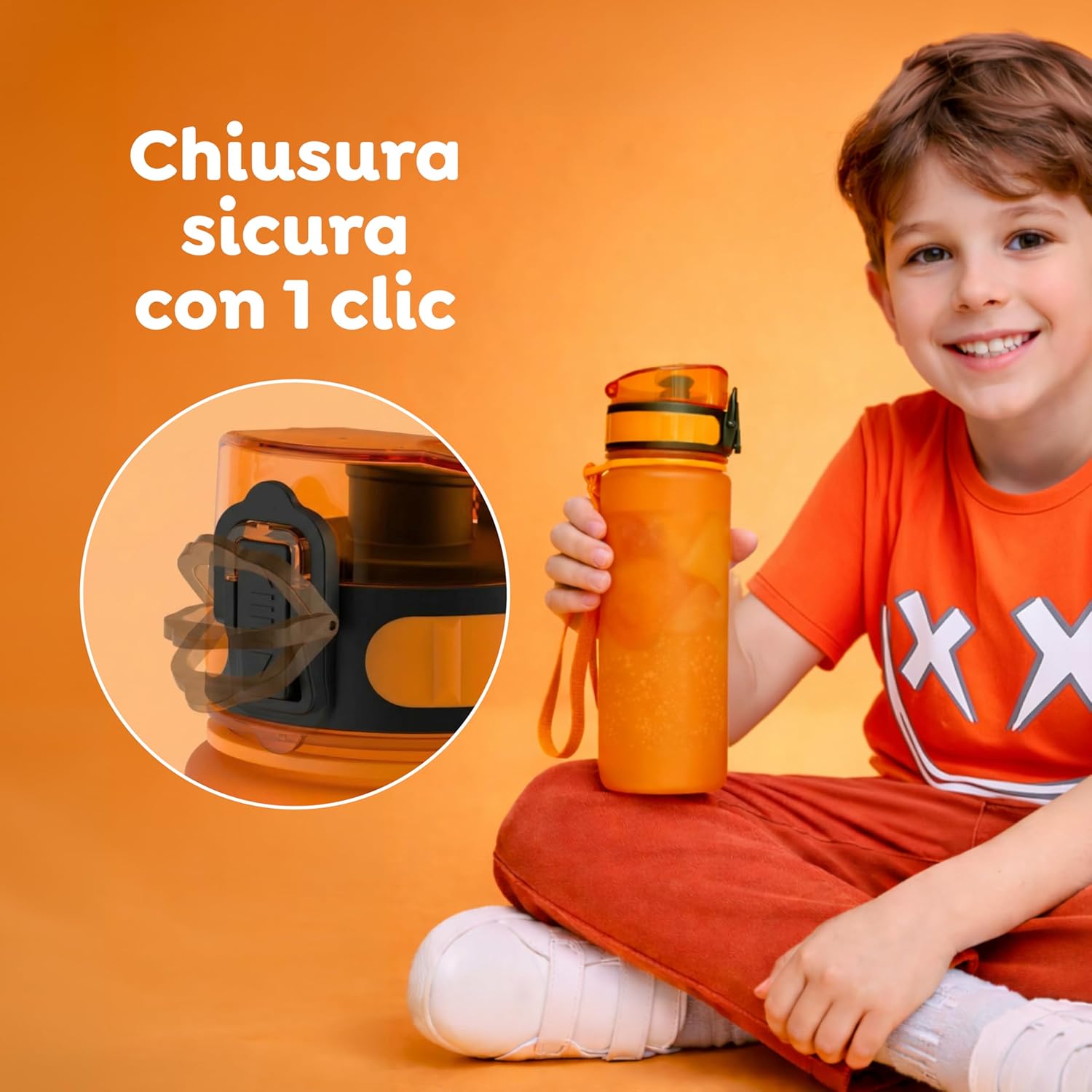 Thumbnail 3 de Sweety Fox Borraccia per Bambini 500 ml: anti-perdita in Tritan arancione, lavabile in lavastoviglie