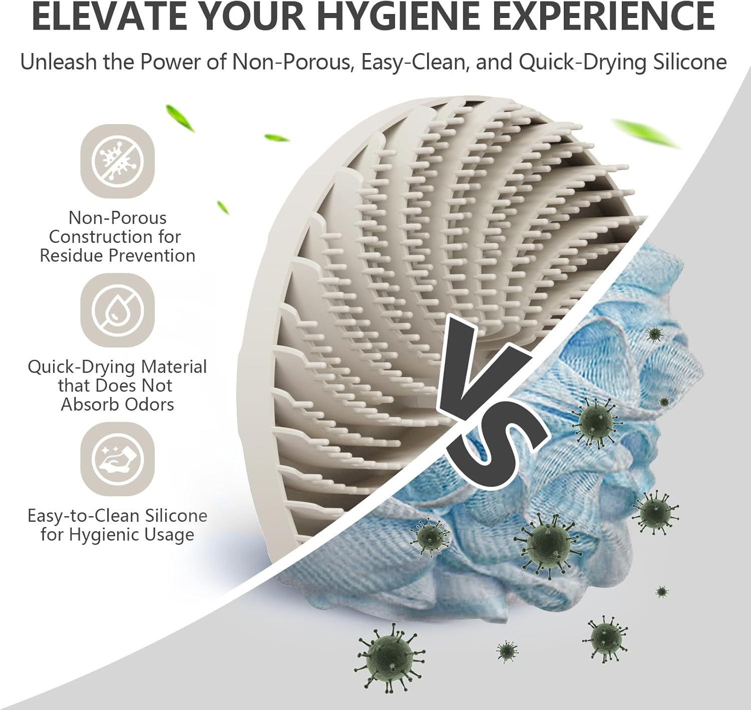 Detalle 2 de BEAUTAIL Silicone Body Scrubber for Sensitive Skin