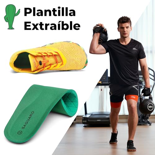 Thumbnail 4 de SAGUARO zapatillas barefoot minimalistas de trail con cinco dedos, suela de cero caída y parte transpirable