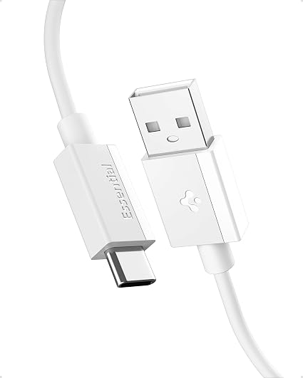 Detalle de Spigen Essential Cable USB-A a USB-C 60W Carga Rápida 🔌