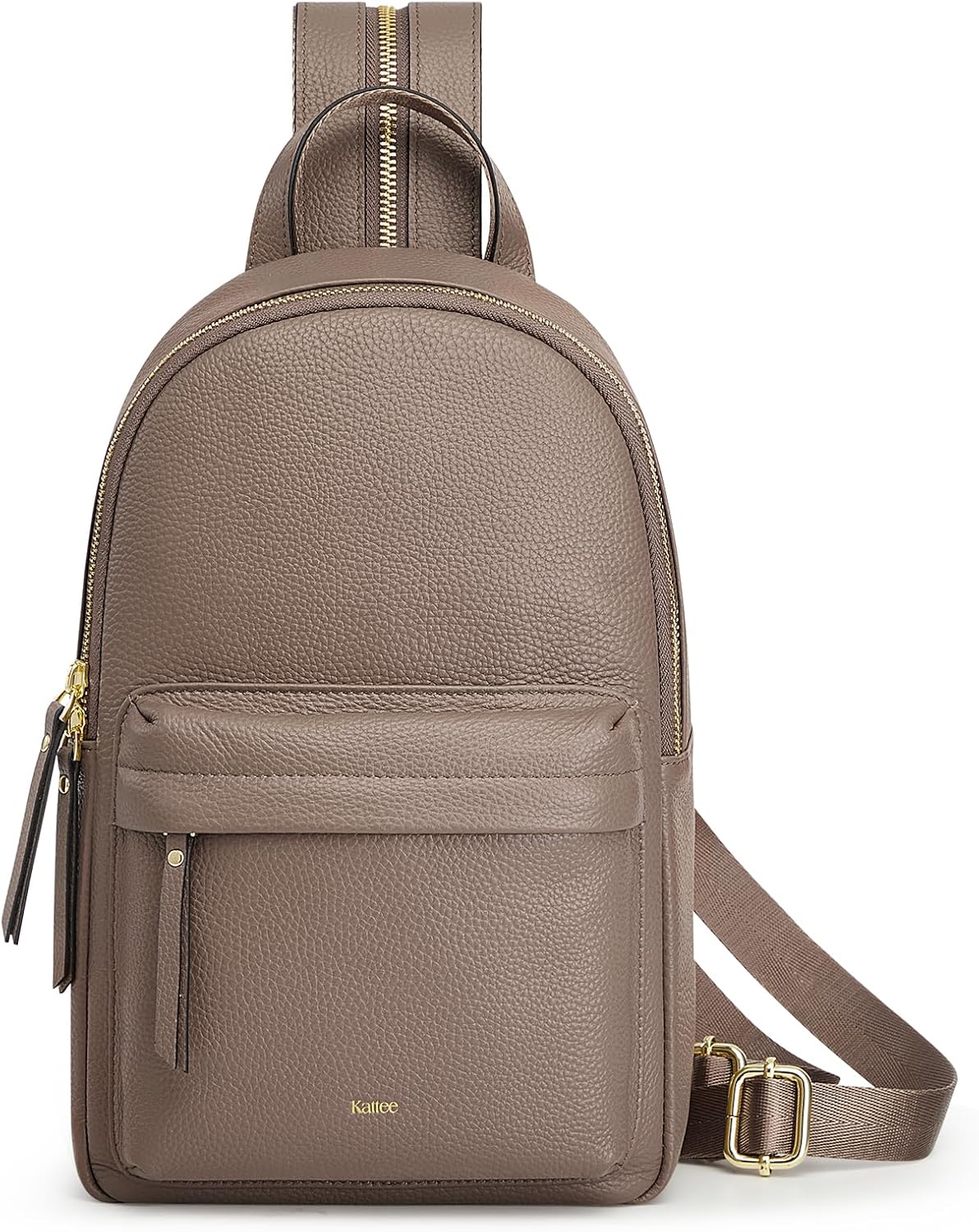 Detalle de Kattee Convertible Crossbody Sling Chest Bag Medium Genuine Leather with RFID Blocking