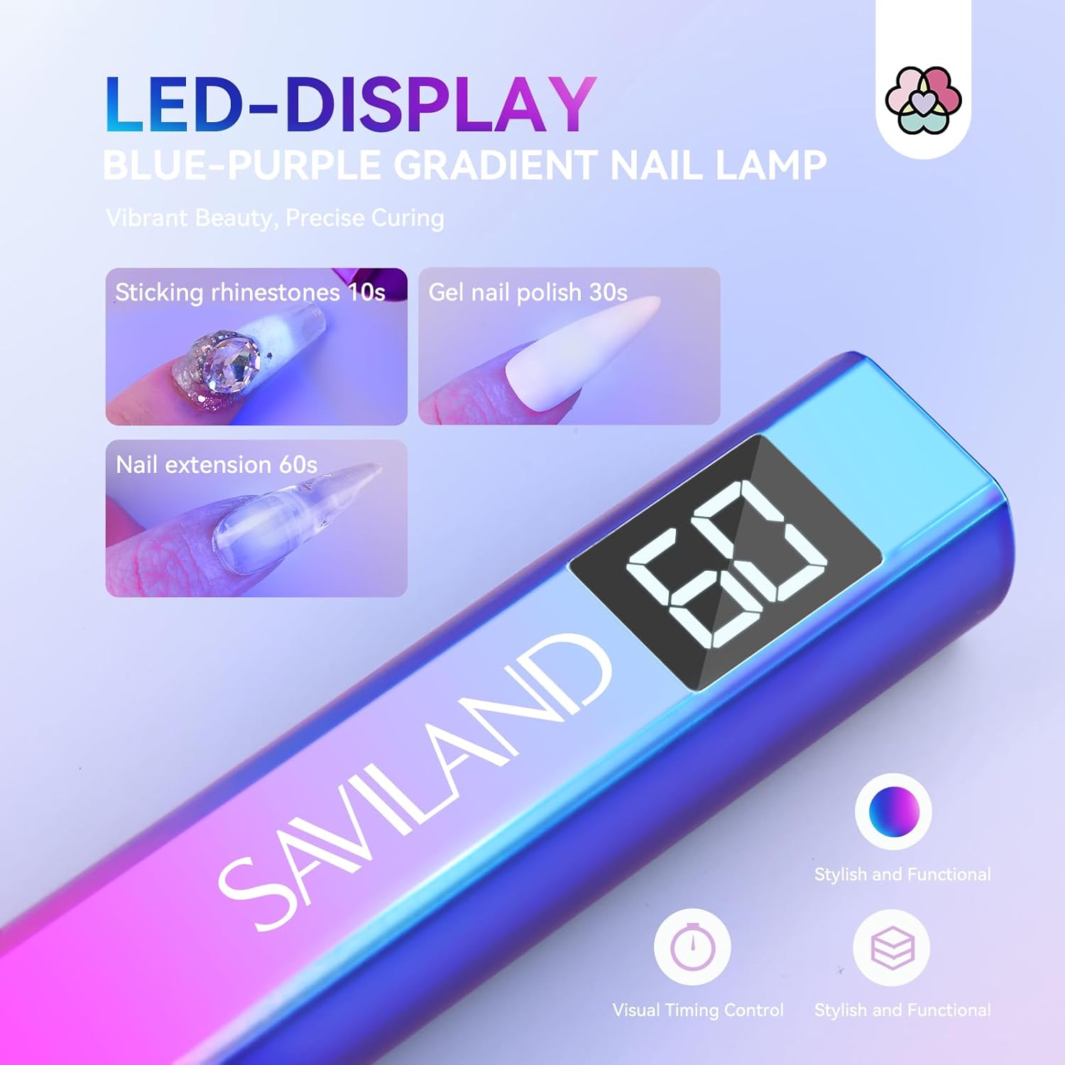 Thumbnail 4 de SAVILAND U V Light for Nails – Handheld UV Lamp (12W) for Gel Nails