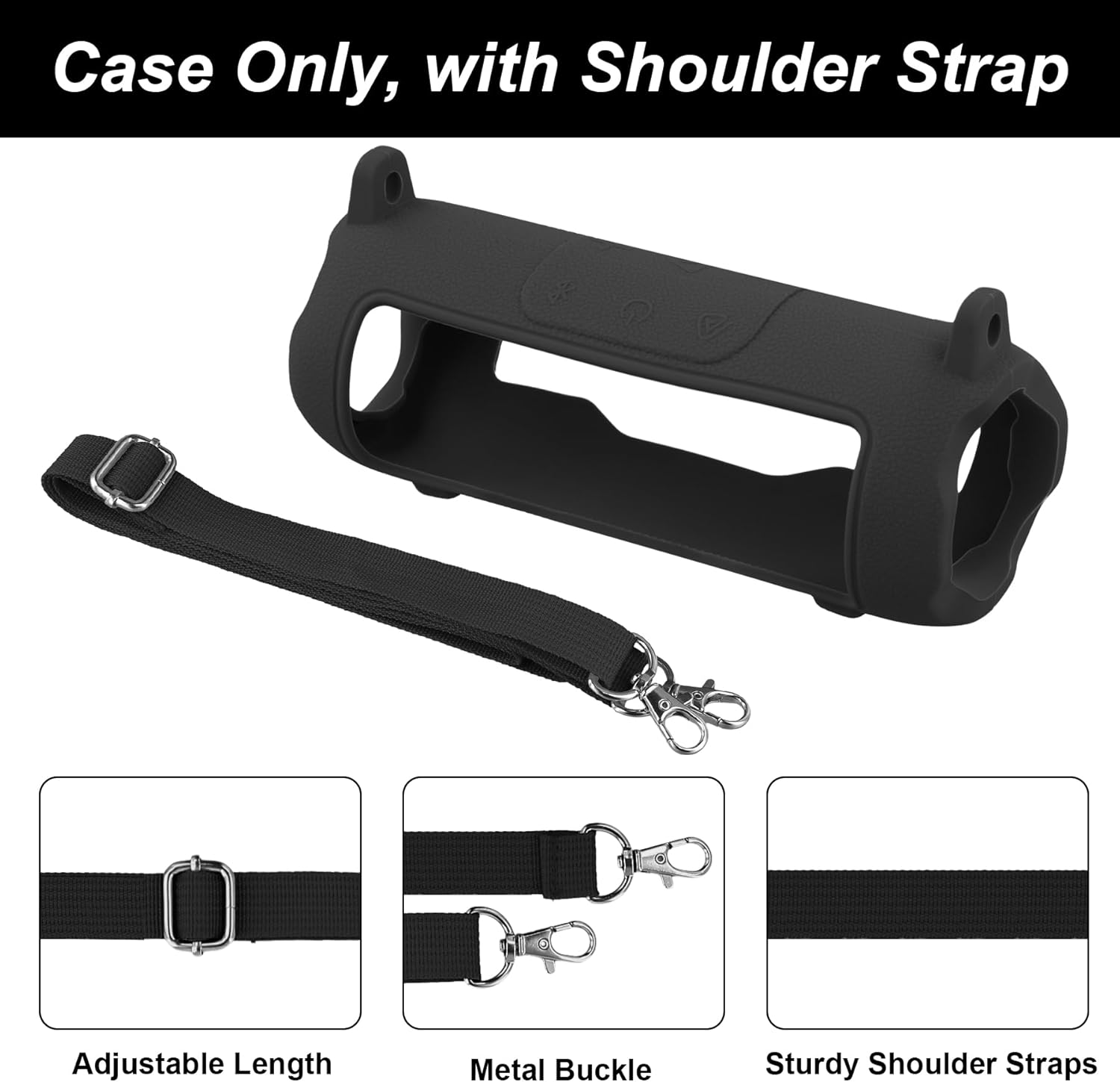 Thumbnail 5 de Khanka Silicone Protective Case for JBL Flip 7 with Detachable Shoulder Strap