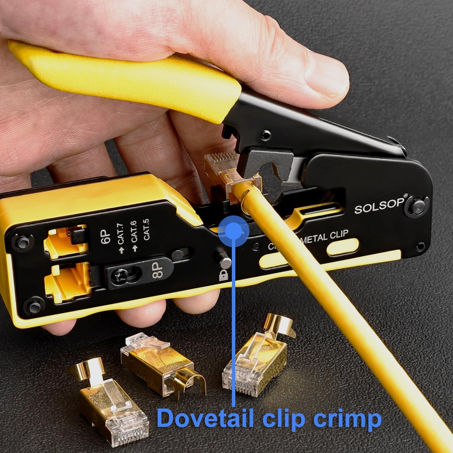 Thumbnail 3 de Solsop Pass Through RJ45 Crimp Tool