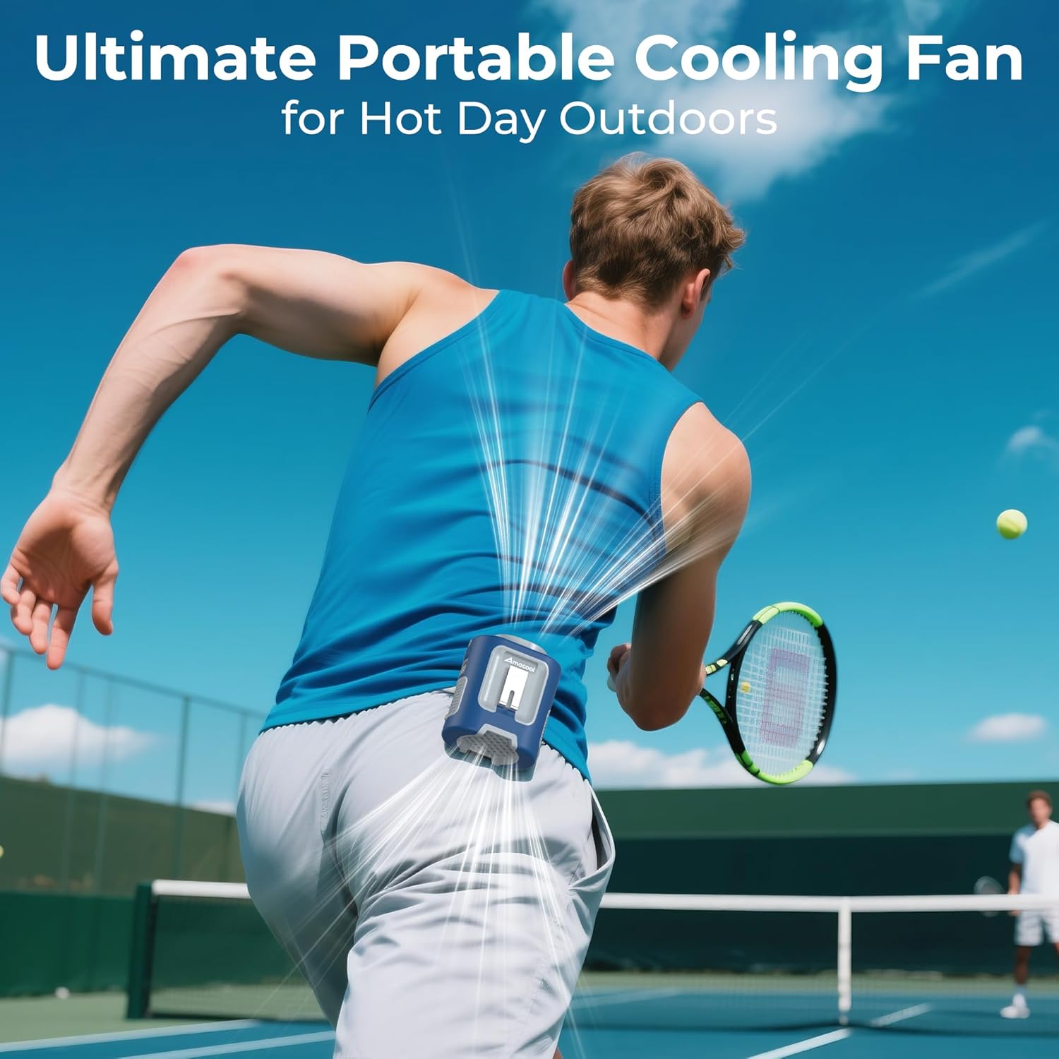 Thumbnail 1 de AMACOOL Mini Portable Waist Fan Clip-On: A versatile wearable cooling solution for outdoor heat