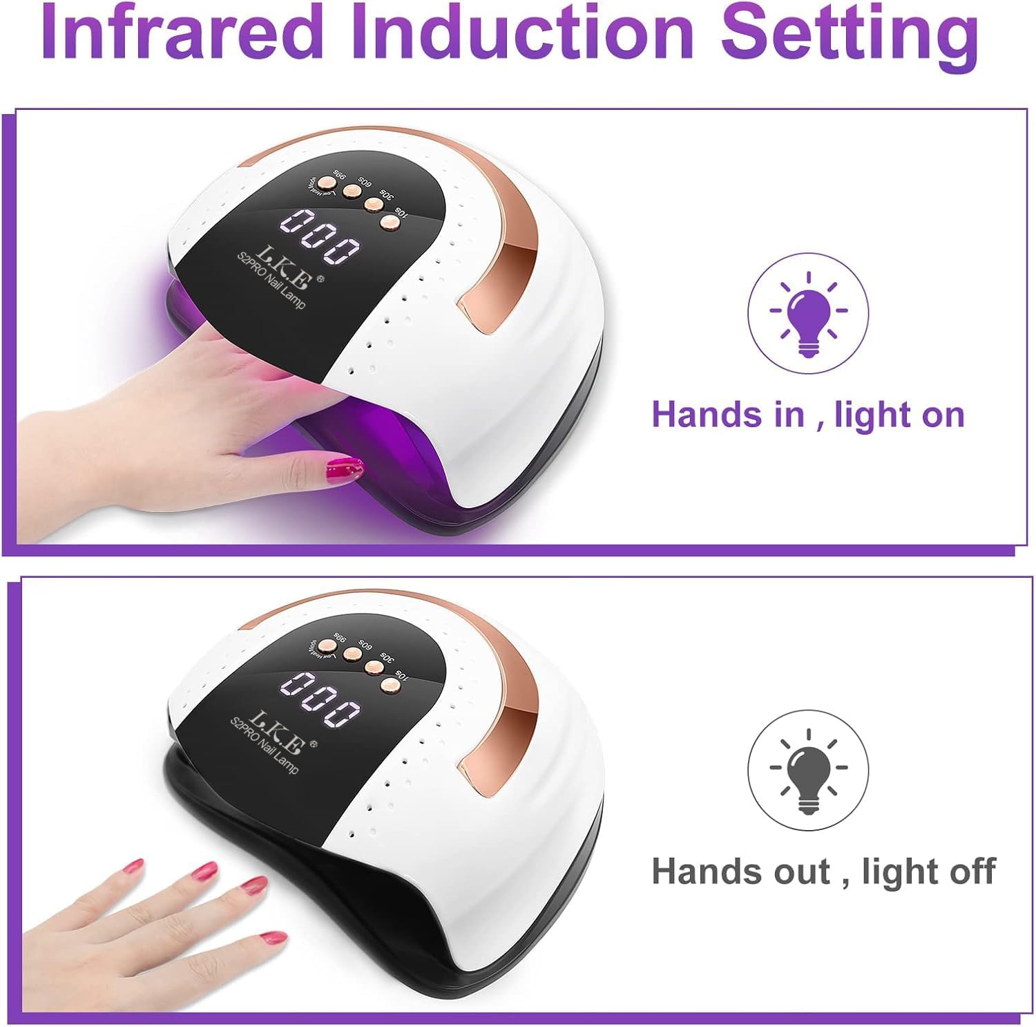 Detalle 1 de LKE 268W UV LED Nail Lamp