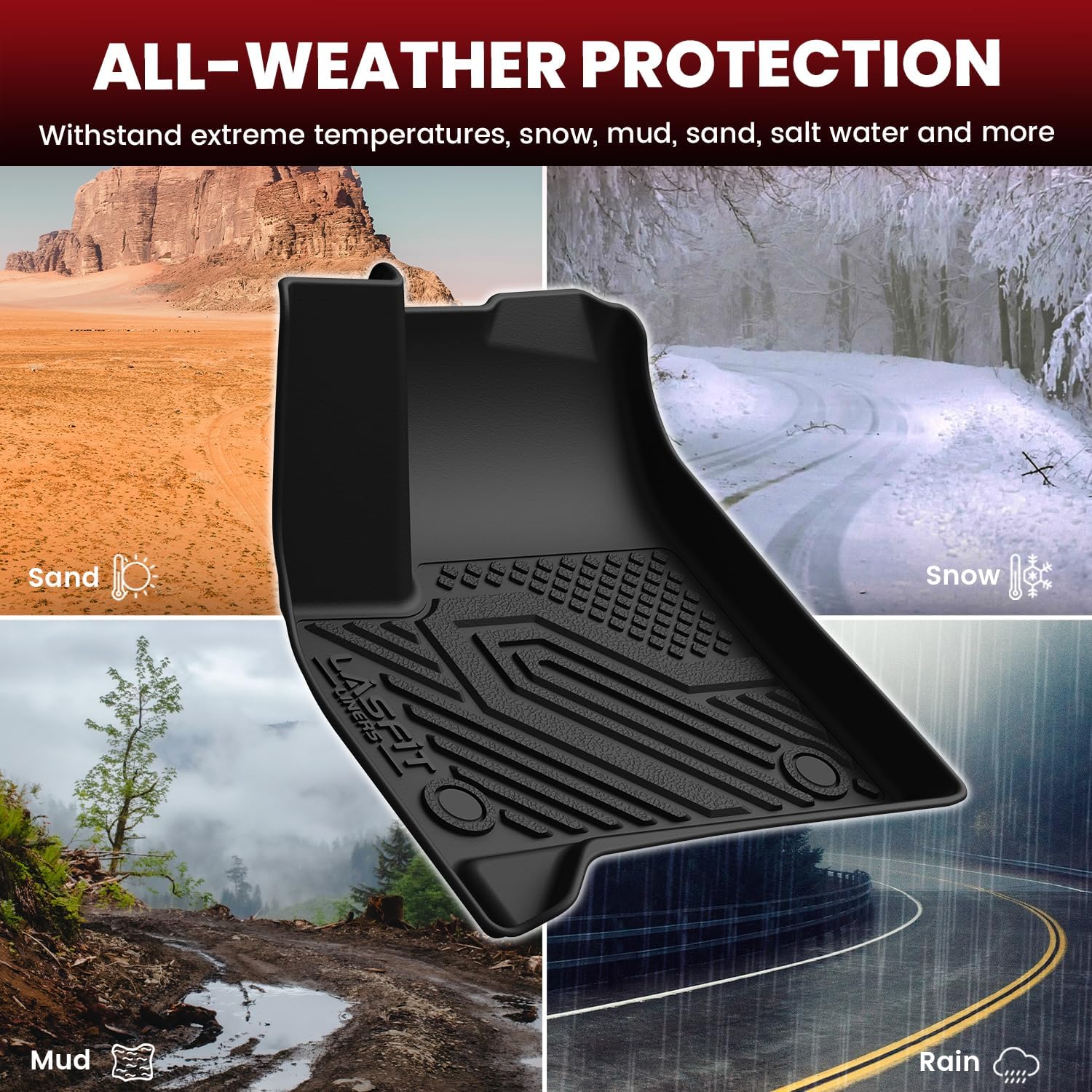 Detalle 2 de LASFIT Floor Mats and Cargo Liner for 8-Seat SUVs