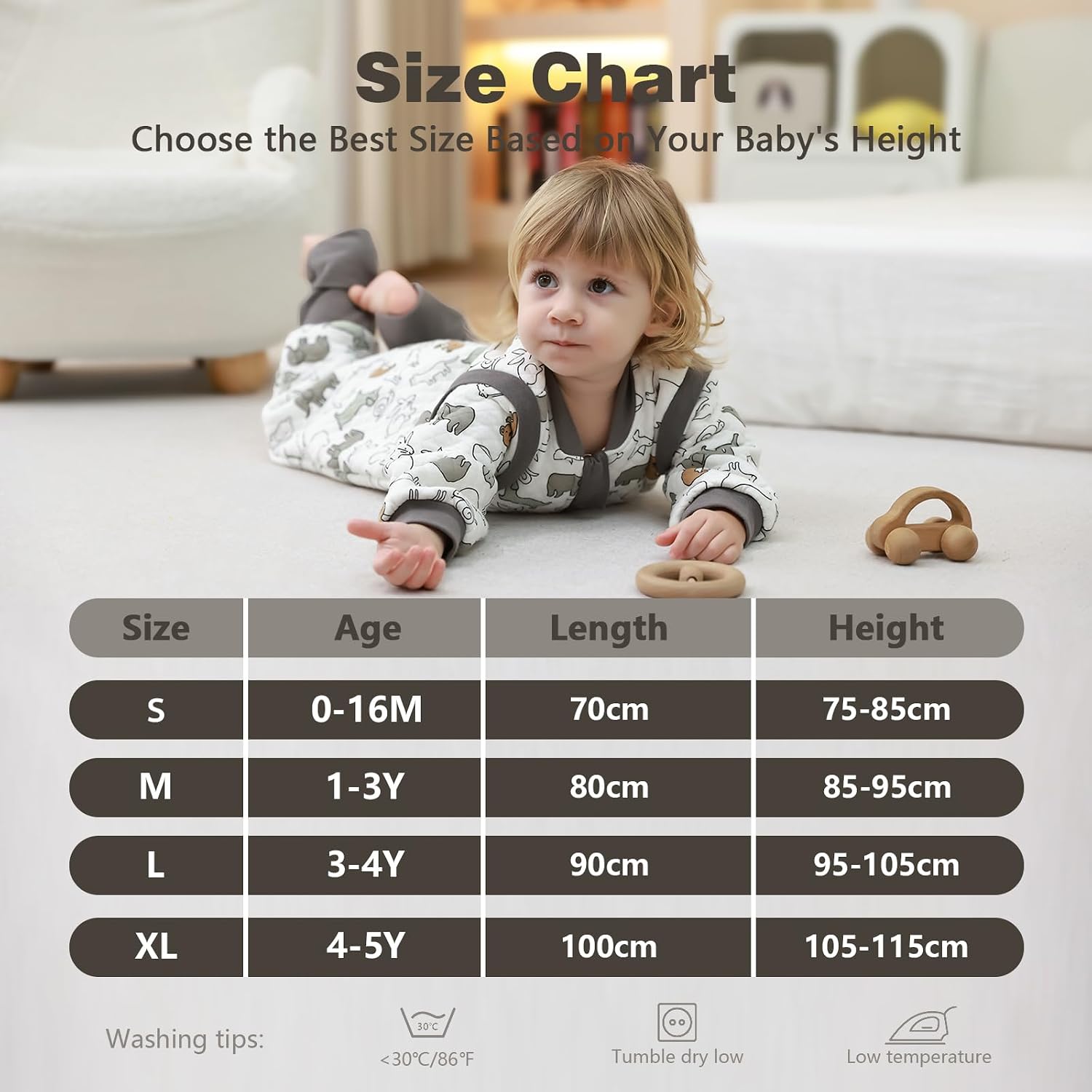 Thumbnail 4 de MIKAFEN Baby Sleeping Bag with Feet 2.0 Tog 18–36 months