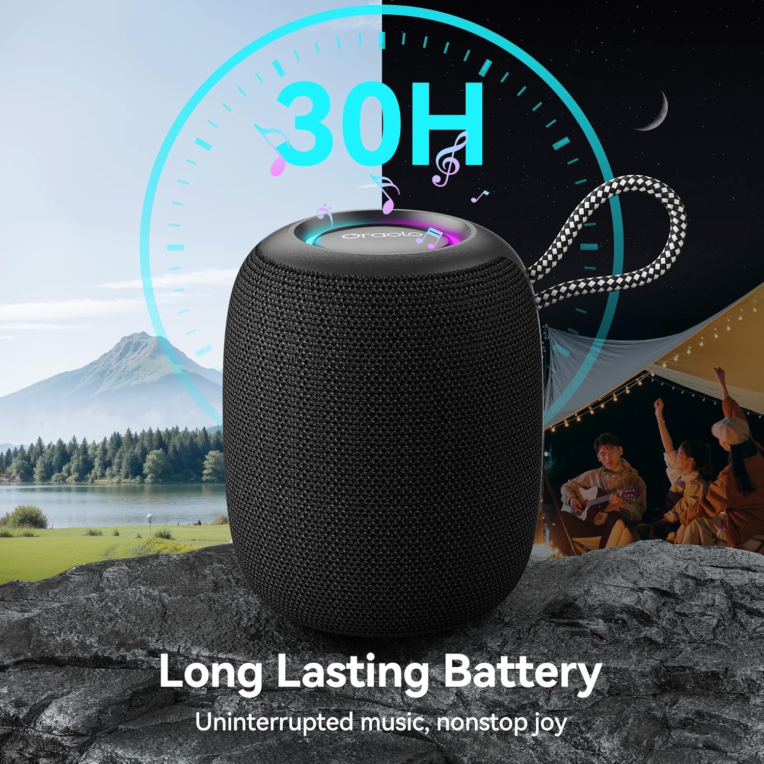 Thumbnail 3 de oraolo Cassa Bluetooth portatile IPX7 da doccia con Bluetooth 5.4 e 15W