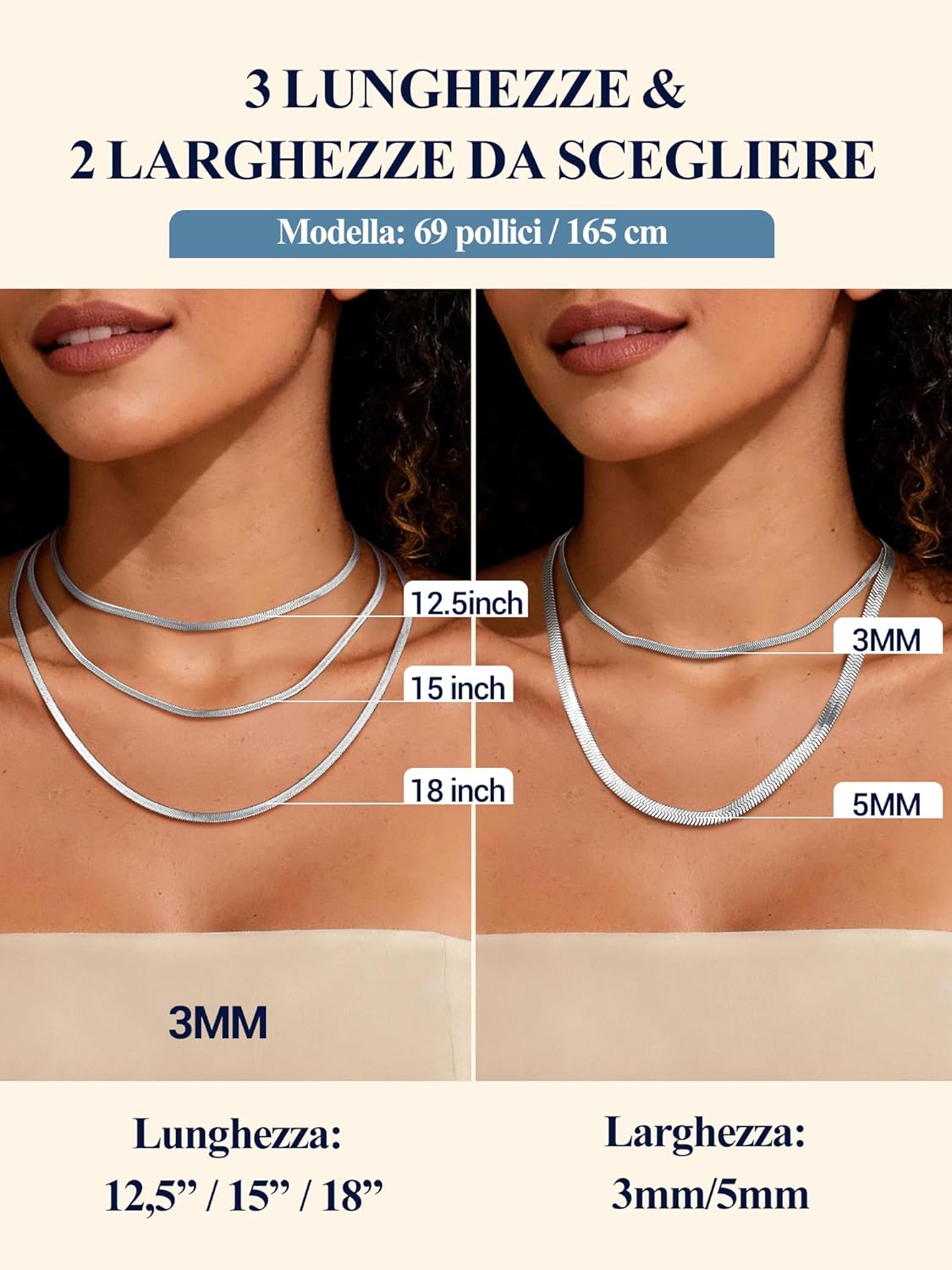 Thumbnail 2 de PROSTEEL Collana Serpente Girocollo 32/38/46cm