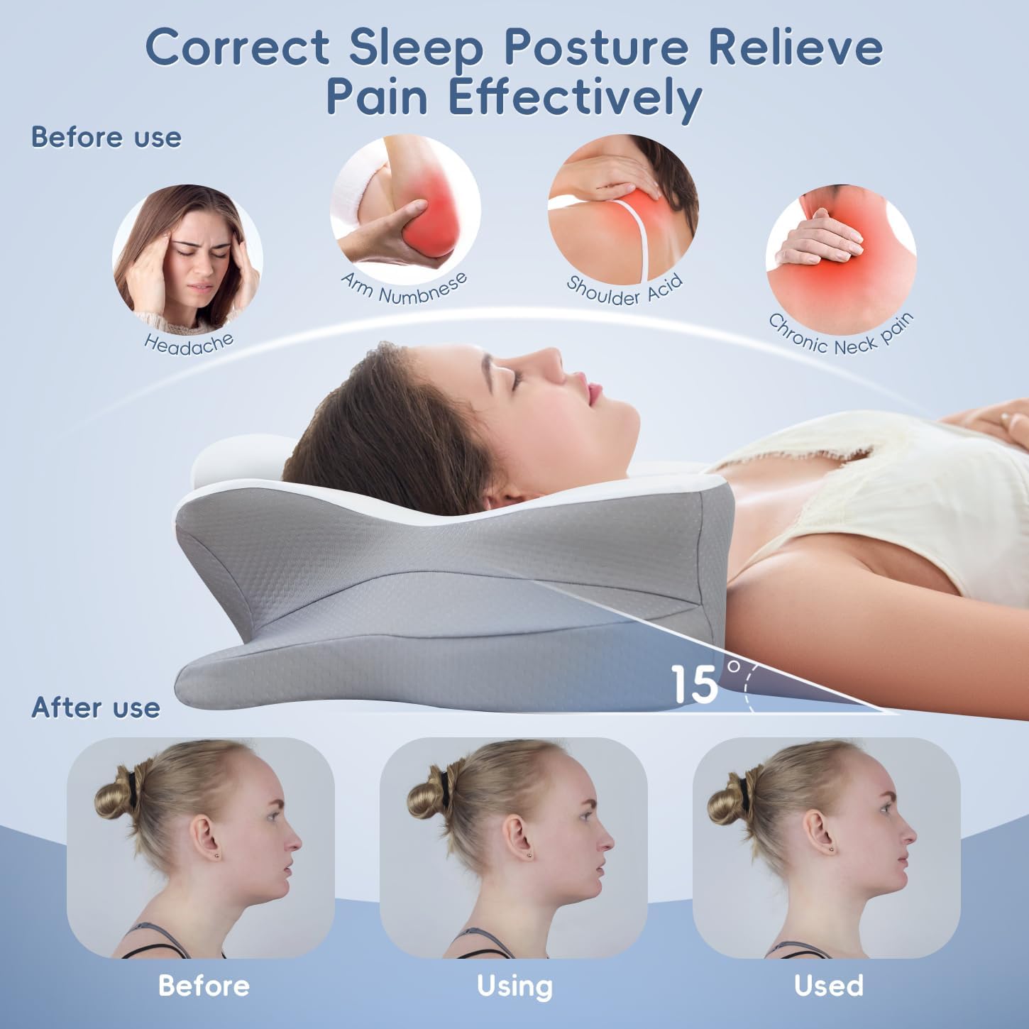 Thumbnail 6 de Fyova Cervical Neck Pillow 2 Heights
