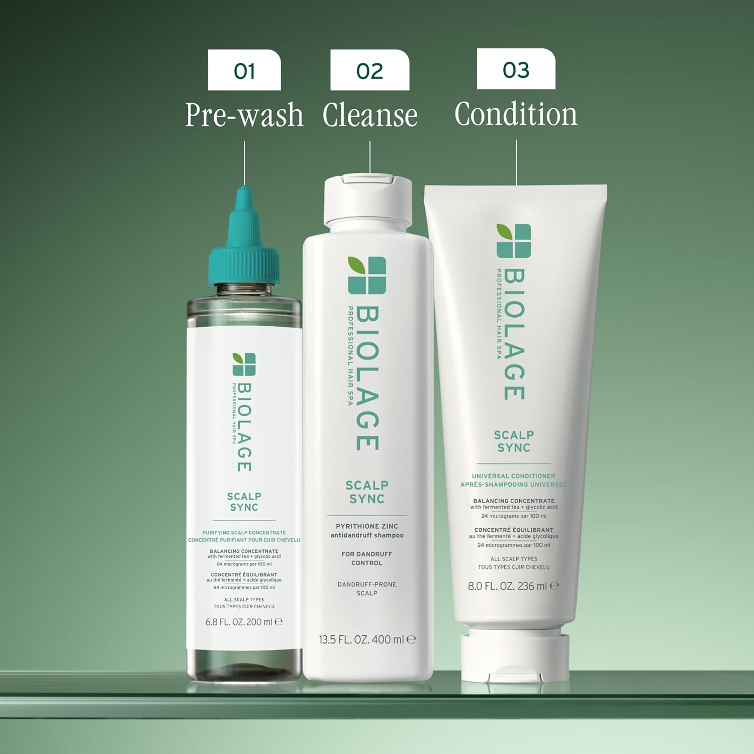 Thumbnail 5 de Biolage Scalp Sync Anti Dandruff Shampoo (400ml) – tea blend formula for visible flake control