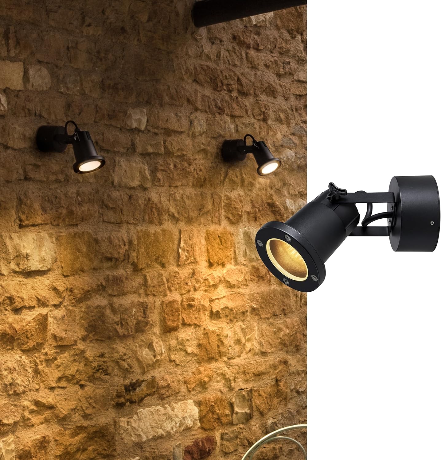 Detalle de SLV Nautilus WL — Applique en saillie extérieure (GU10, IP54, 11W) noir