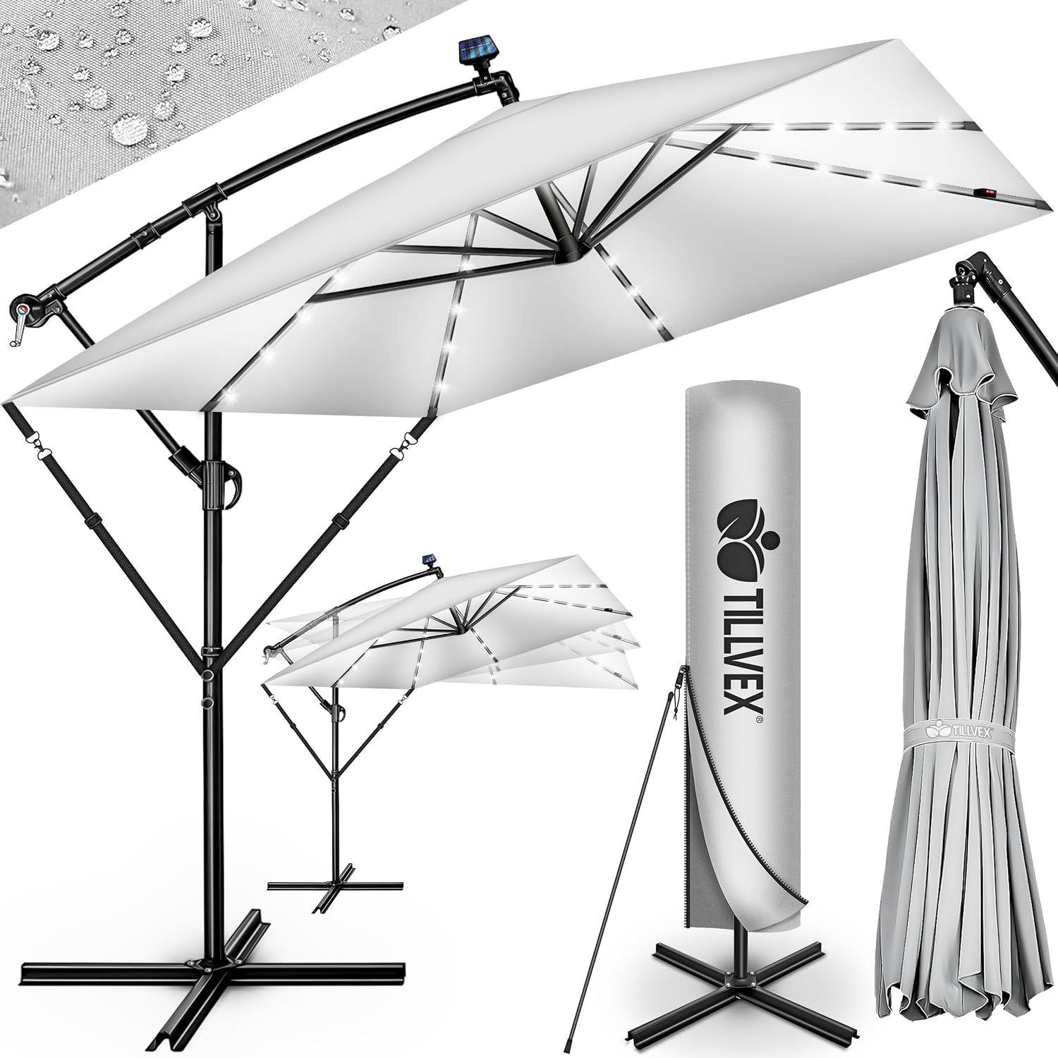 Detalle de tillvex Ombrellone Rettangolare 330 cm