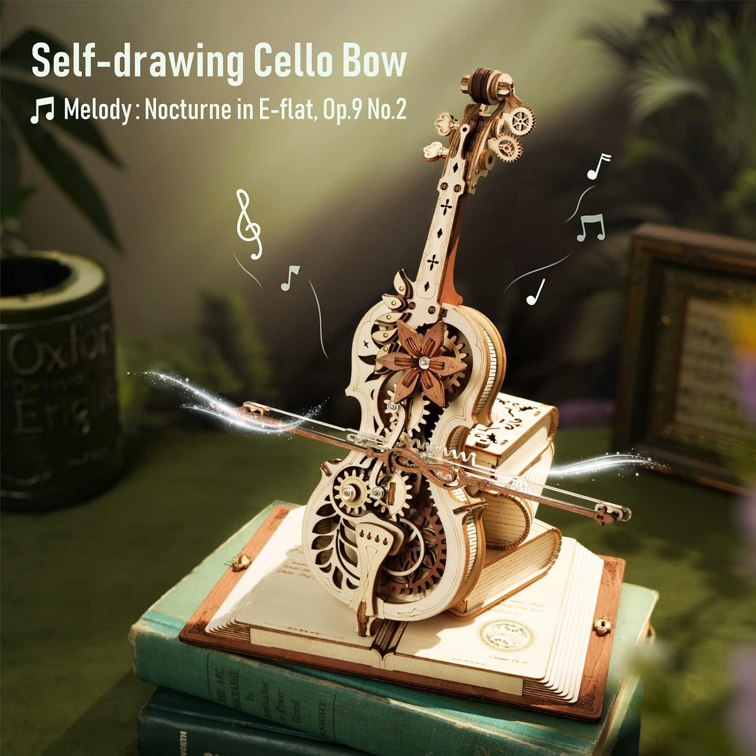 Detalle 2 de ROKR Magic Cello Puzzle legno 3D Violoncello 🎻