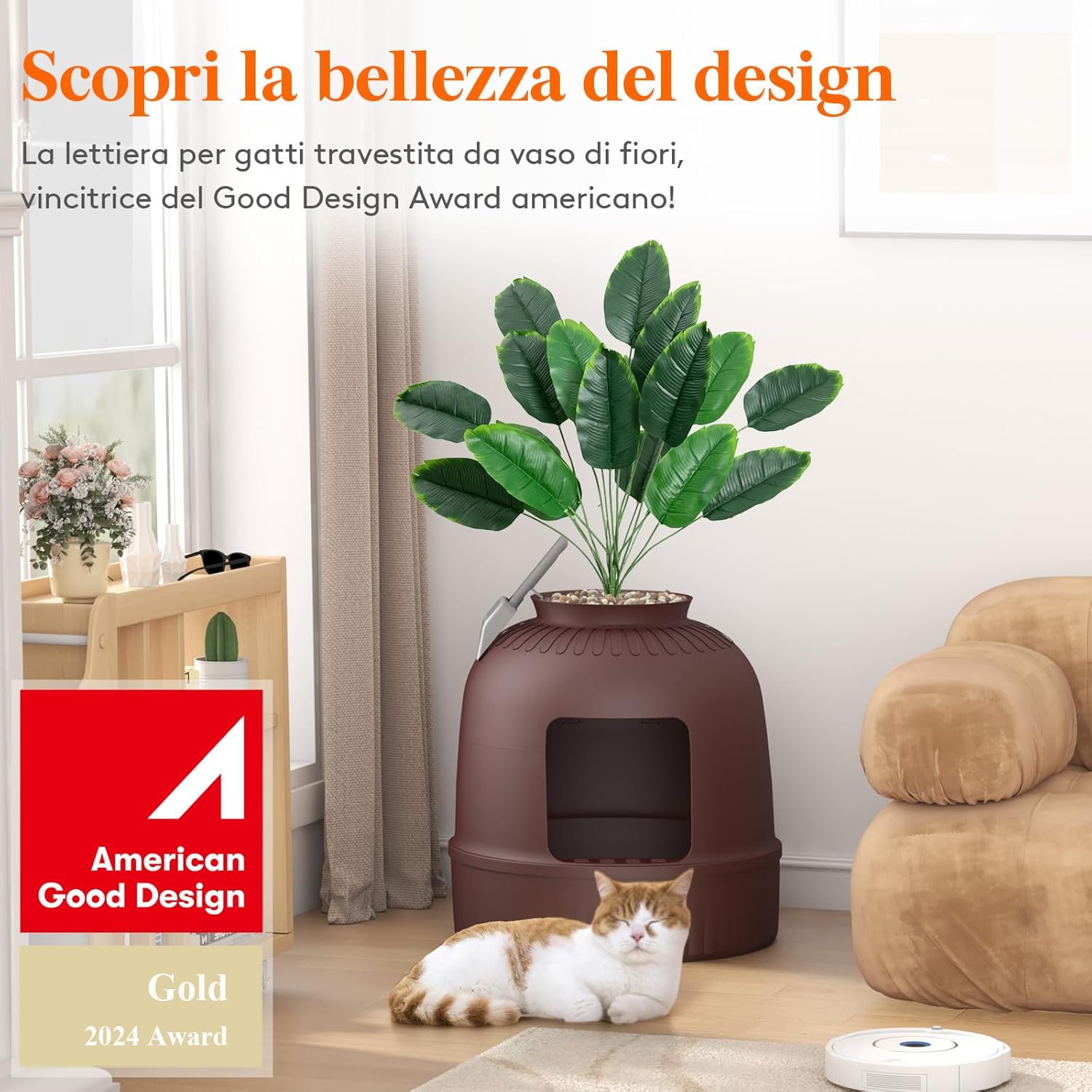 Detalle 2 de Lifewit Lettiera nascosta 48x120cm 🐾
