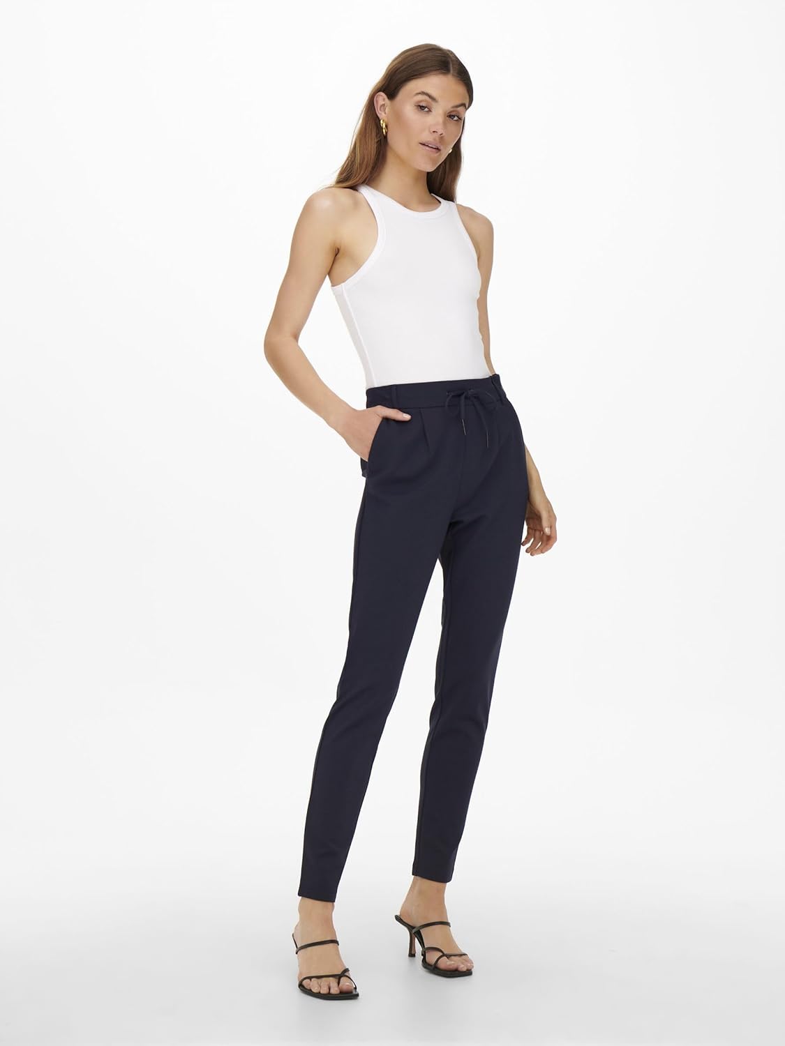 Detalle de ONLY Chino ONLPARIS Slim Fit con coulisse in vita