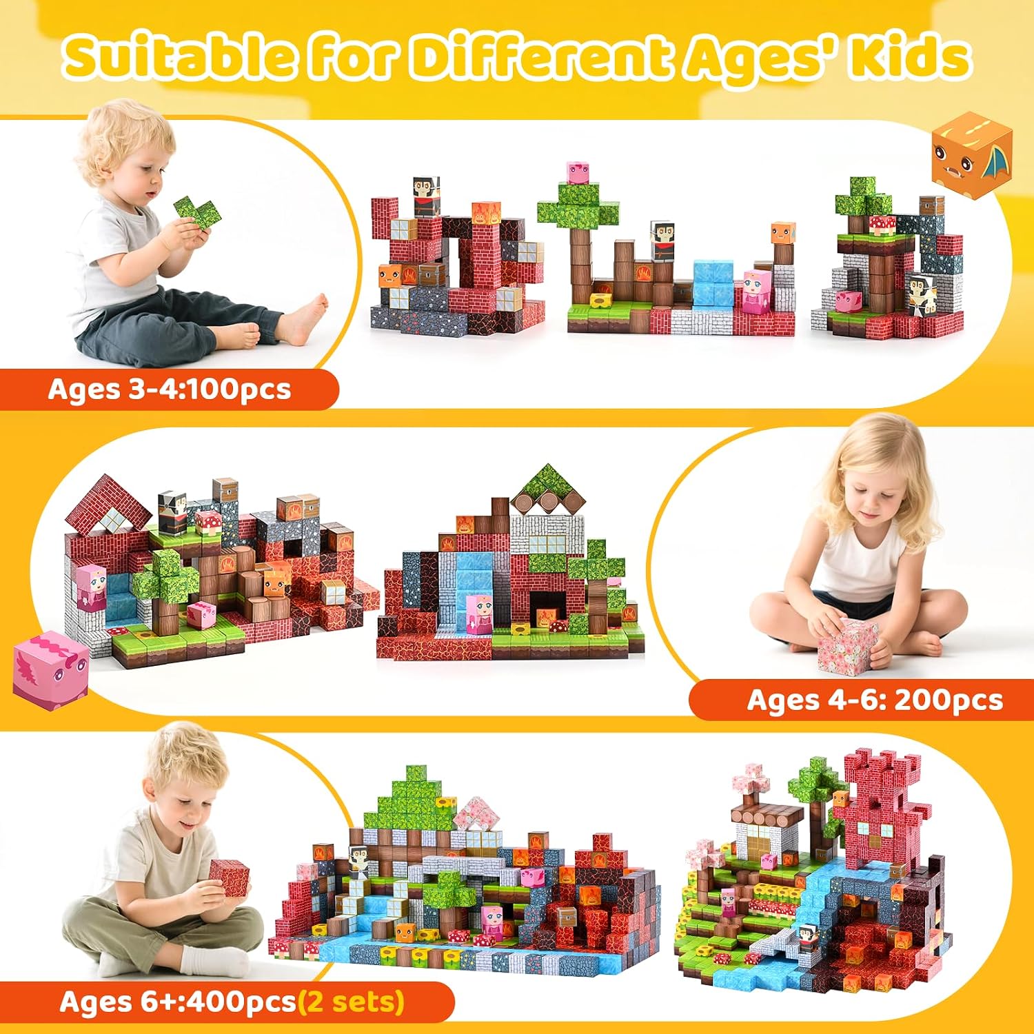 Thumbnail 2 de Hopfrog Magnetic Blocks 200‑Piece Set