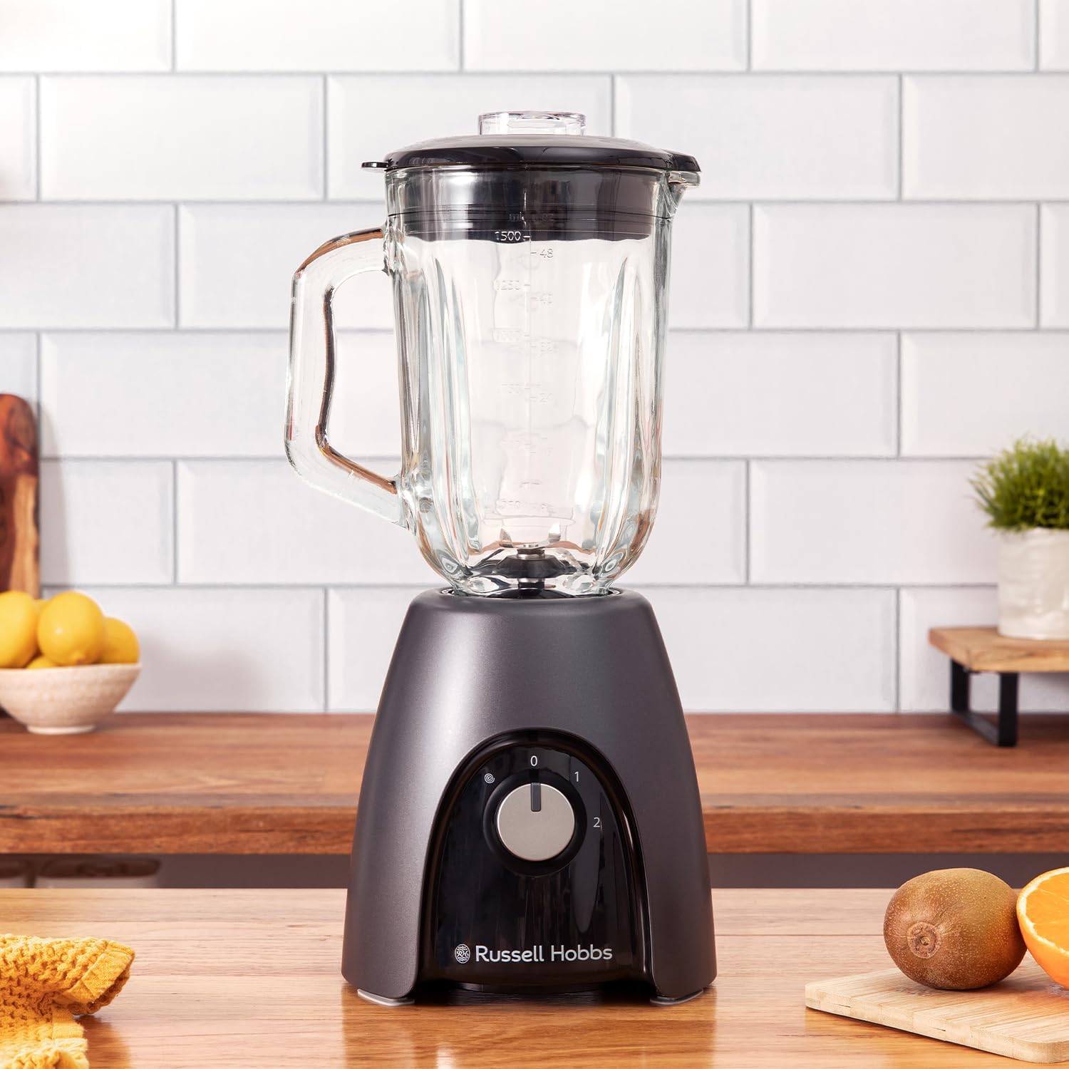 Thumbnail 6 de Russell Hobbs Jug Blender [Smoothie Maker] 1.5L Glass Jar, 850W Peak Power, Matte Charcoal