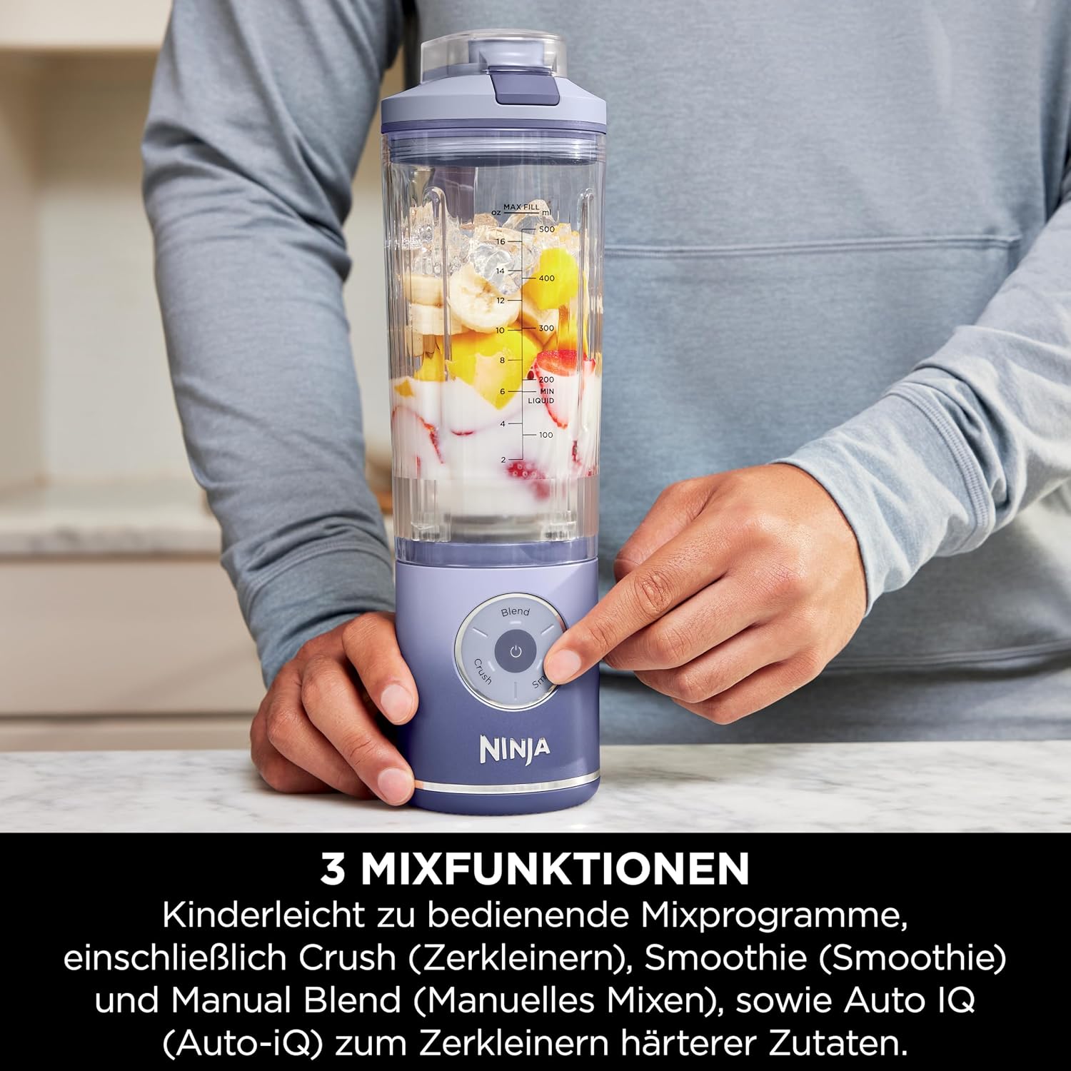 Detalle 2 de Ninja Blast Max 570 ml Tragbarer Mixer đ„€