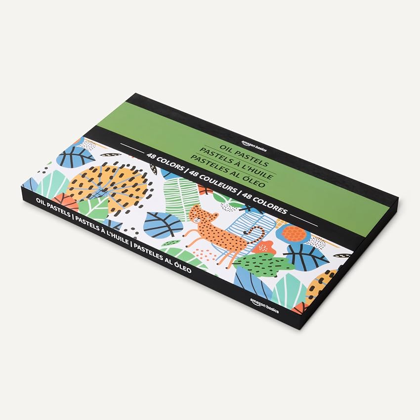 Detalle 1 de Amazon Basics Juego de pasteles al óleo 48 colores 🎨