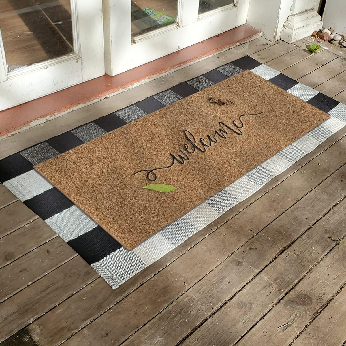 Detalle 2 de AAZZKANG 18 x 48-Inch Welcome Mat with Polypropylene Surface and Rubber Backing