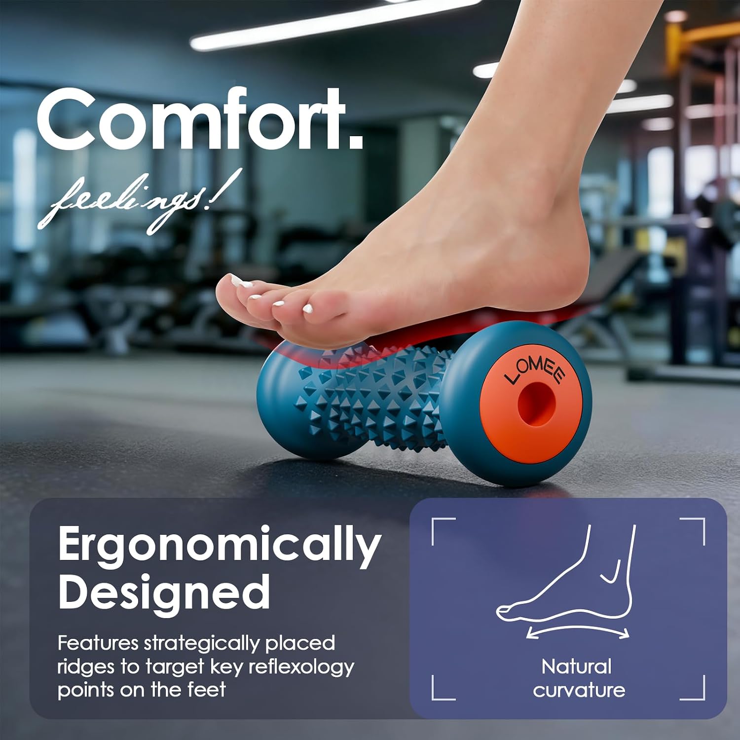 Detalle de Foot Roller Massager for Plantar Fasciitis and Foot Pain Relief