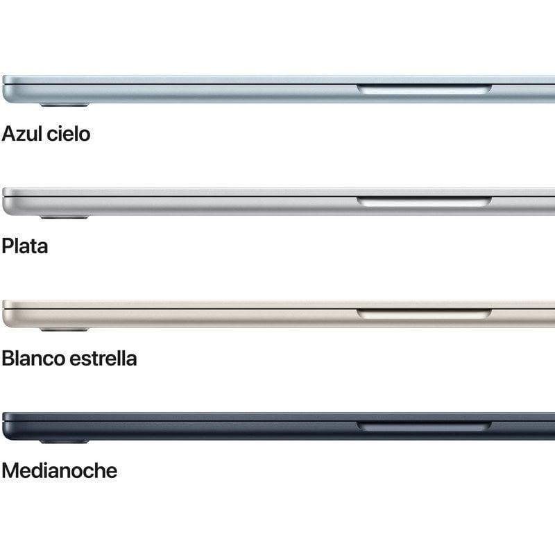 Detalle 2 de Apple MacBook Air 15,3" con Apple M5, 16 GB, 512 GB SSD, GPU de 10 núcleos – Plata
