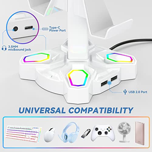 Detalle de KDD Soporte gaming de auriculares con USB