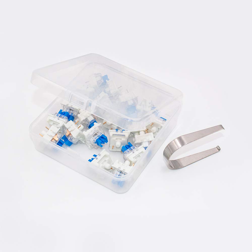 Detalle de OUTEMU Blue 3-Pin Keyswitches (20 pcs) for RGB Mechanical Gaming Keyboard