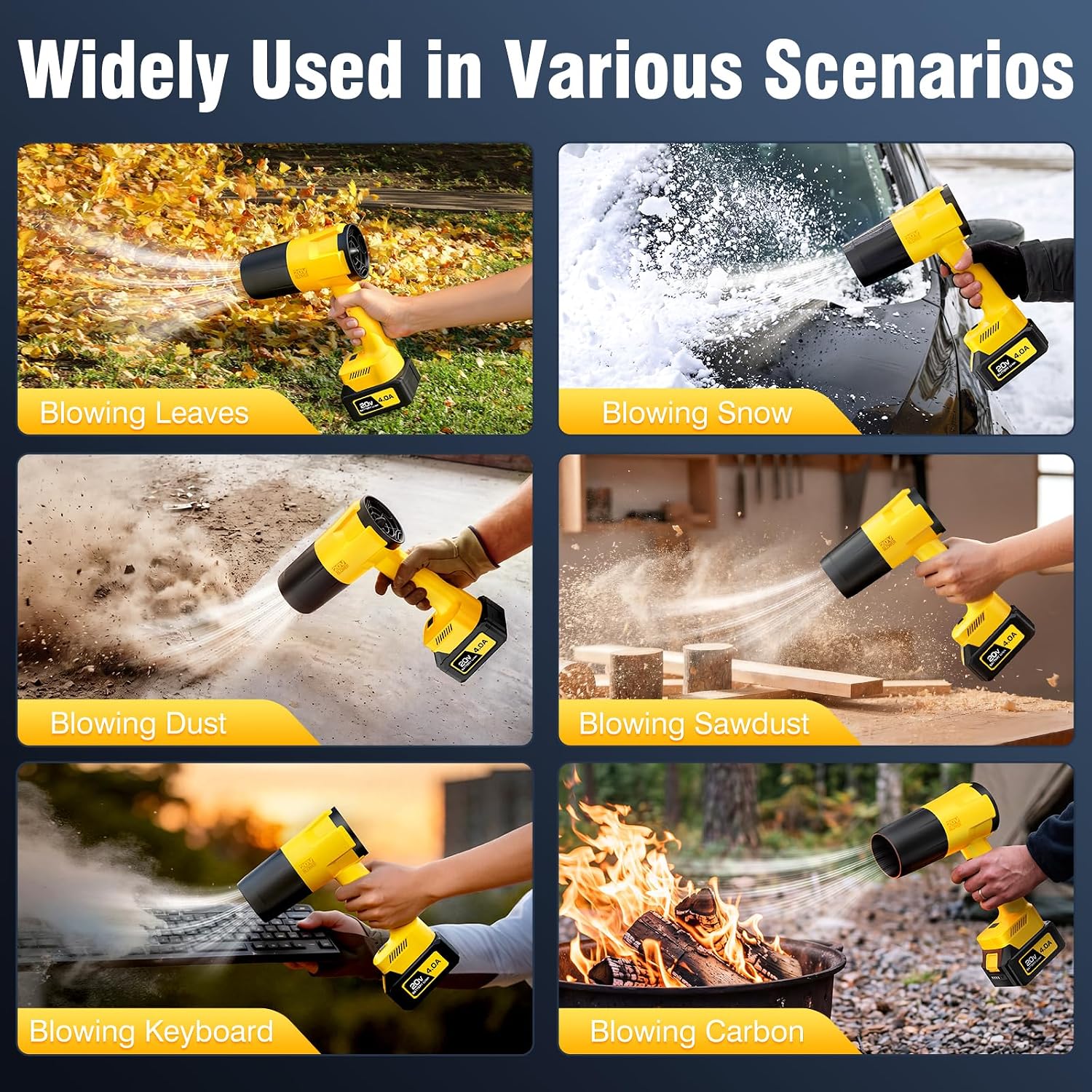 Detalle de Cordless Leaf Blower with 4.0Ah Batteries