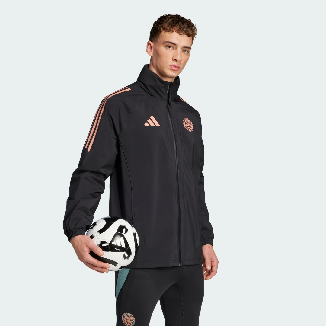 Thumbnail 2 de Adidas Chaqueta impermeable FC Bayern Tiro 24 – negra