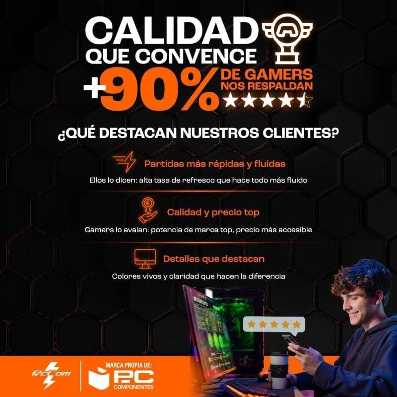 Detalle 2 de Monitor Gaming PcCom Elysium Pro 34" Curvo 180 Hz: WQHD, VA, MPRT 1 ms y Altura Regulable