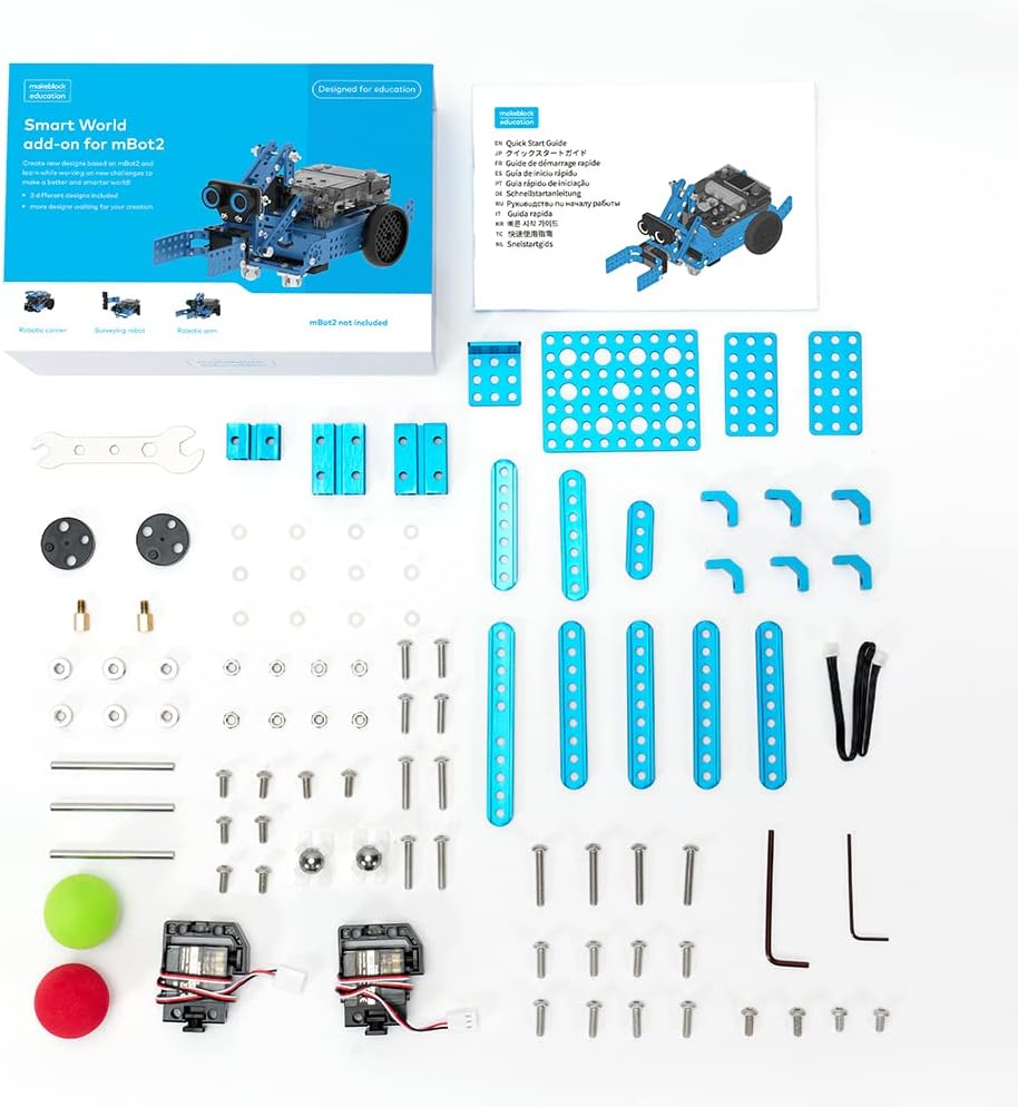 Thumbnail 6 de Makeblock Modulo Aggiuntivo 3 in 1 Smart World per mBot2: braccio, trasportatore e robot di rilevamento