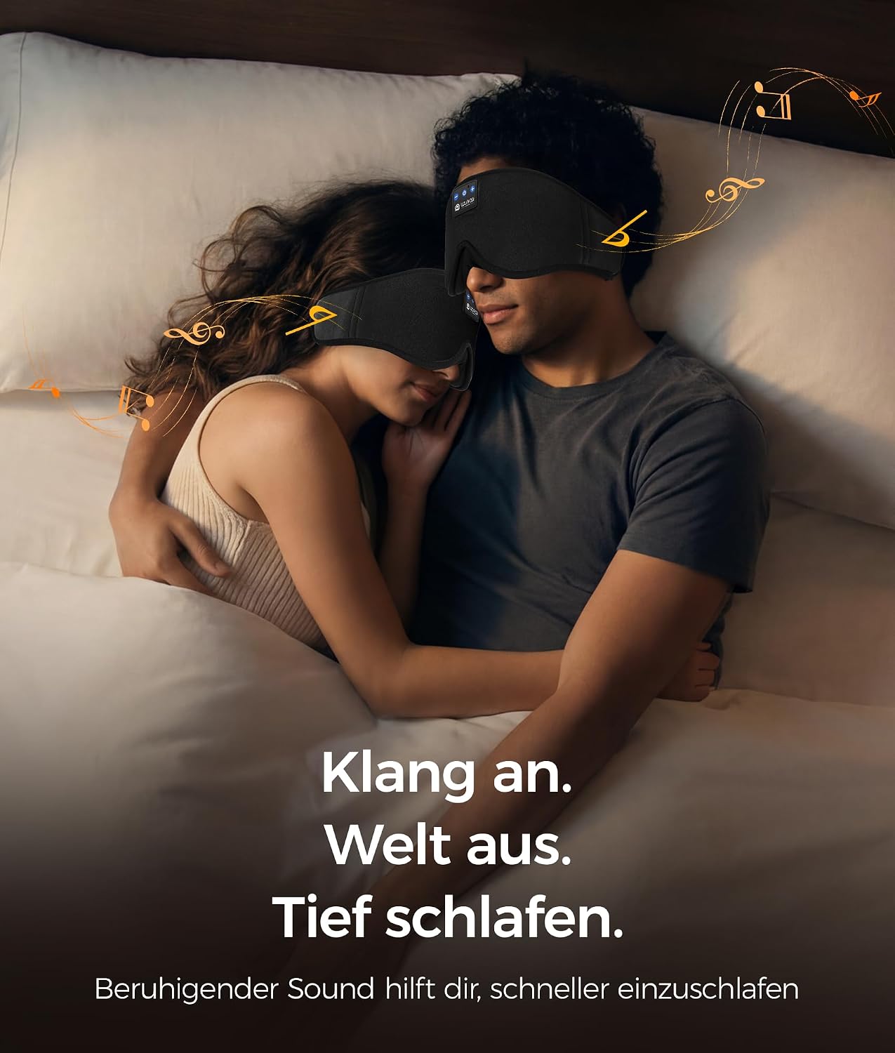 Detalle de LOVE EYE Masque de Sommeil Bluetooth avec Écouteurs Sans Fil – Bandeau Audio 100% Occultant