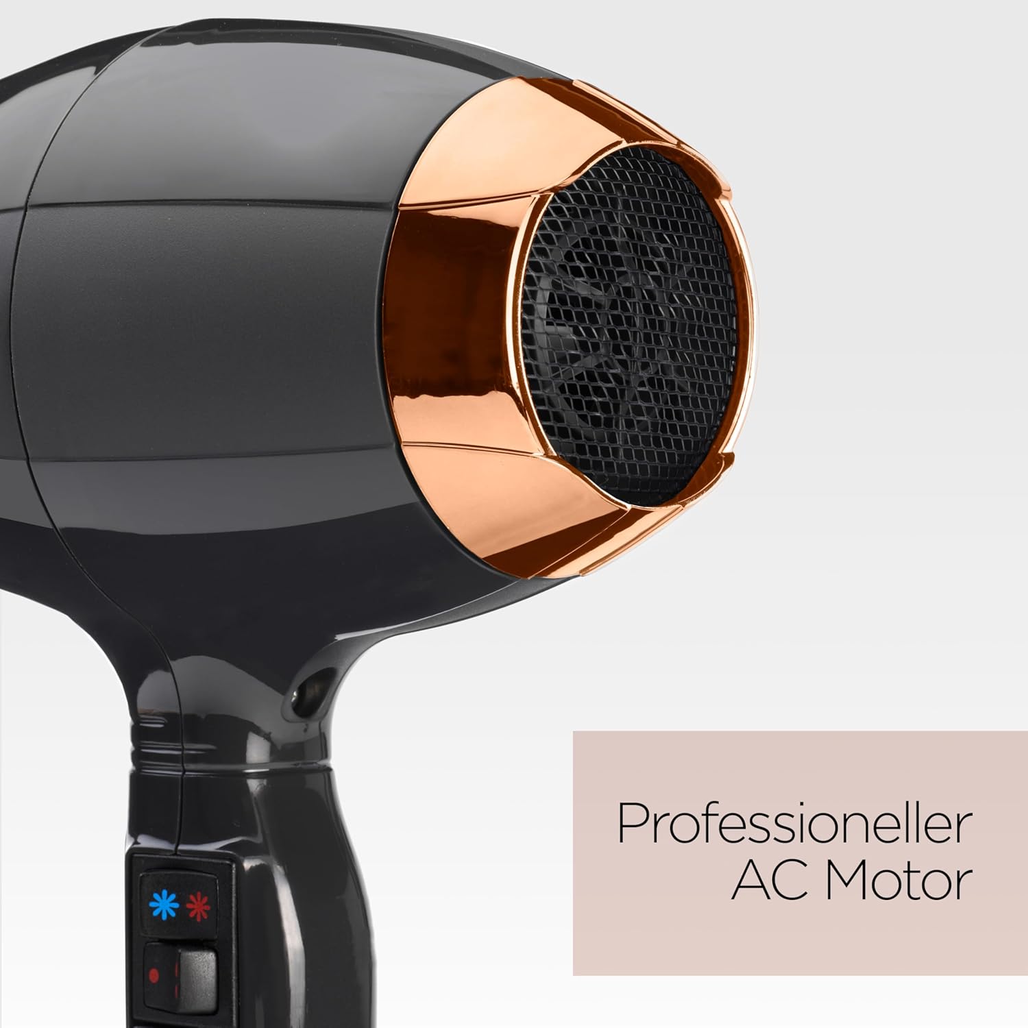 Detalle de BaByliss Italian Air Pro Föhn mit Diffusor – Hochleistungs-Haartrockner, 2100–2200 W, Anti-Frizz Ionen, Italienische Herstellung