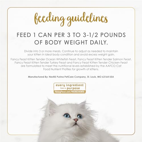 Detalle de Purina Fancy Feast Wet Kitten Food Variety Pack, 3 oz Cans, 24-Pack